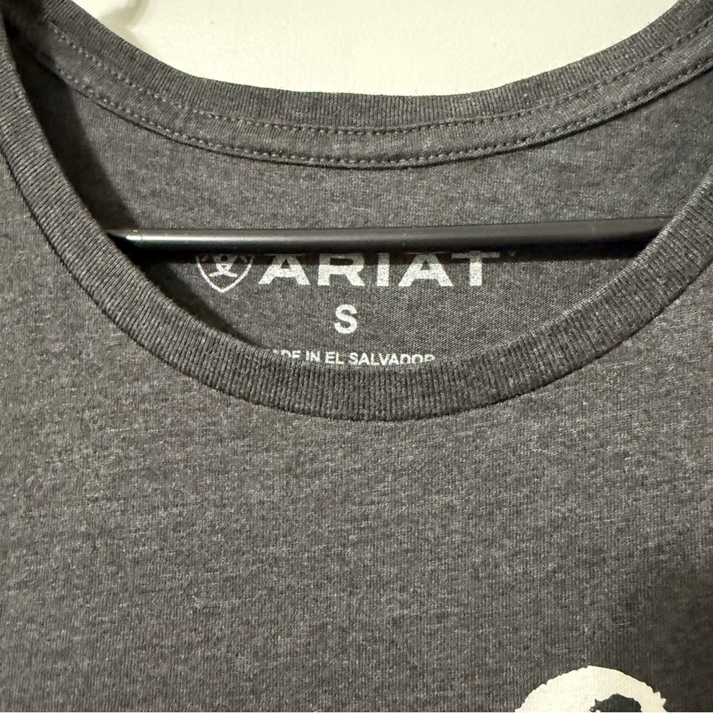 Ariat Cow Gal Graphic Tshirt Women’s Size Small Heather Grey Western - Picture 3 of 5